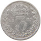 GREAT BRITAIN THREEPENCE 1892 Victoria 1837-1901 #s038 0681 - F. 3 Pence