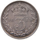 GREAT BRITAIN THREEPENCE 1889 Victoria 1837-1901 #t154 0329 - F. 3 Pence