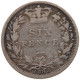 GREAT BRITAIN SIXPENCE 1885 Victoria 1837-1901 #s017 0071 - H. 6 Pence