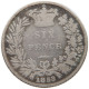 GREAT BRITAIN SIXPENCE 1853 Victoria 1837-1901 #c010 0429 - H. 6 Pence