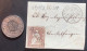 L1 DORLIKON (ZH Thalheim An Der Thur)+Andelfingen 1860 Miniatur Brief Strubel ZNr22G (Schweiz Briefli Miniature Cover - Brieven En Documenten