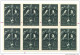 Nq12:N°408 Strip Van 4 Met: Horizontale Kras Door Gehele Zegel +4 Onderliggende Zegels:[**] - Variedades Y Curiosidades