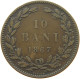 ROMANIA 10 BANI 1867 Carol I. 1866-1914 #a008 0343 - Roumanie
