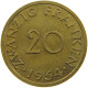 SAARLAND 20 FRANKEN 1954  #a056 0585 - 20 Francos