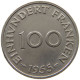 SAARLAND 100 FRANKEN 1955  #a089 0565 - 100 Franchi