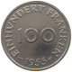 SAARLAND 100 FRANKEN 1955  #a089 0573 - 100 Francos