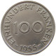 SAARLAND 100 FRANKEN 1955  #a015 0729 - 100 Franken