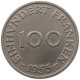 SAARLAND 100 FRANKEN 1955  #a045 1129 - 100 Francos