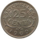 SEYCHELLES 25 CENTS 1960 Elizabeth II. (1952-2022) #c011 0625 - Seychelles