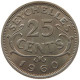 SEYCHELLES 25 CENTS 1960 Elizabeth II. (1952-2022) #c011 0625 - Seychellen