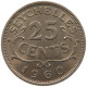 SEYCHELLES 25 CENTS 1960 Elizabeth II. (1952-2022) #c011 0619 - Seychelles