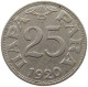 SERBIA 25 PARA 1920 Petar I. (1903-1918) #s072 0571 - Serbia