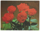 Congratulations! Roses 1989 Unused Two Vintage Postcards. Publ: Soviet Estonian Communist Party Publishing House Tallinn - Estonie