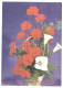 Happy Birthday! Carnations 1984/1989 Unused Two Vintage Postcards. Publ: Soviet Estonian Communist Party, Tallinn - Estonie