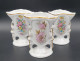 Vieux Bruxelles 3x Vases Miniatures Porcelaine De Bruxelles  1930 Eglantines #220422 - Andere & Zonder Classificatie