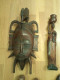 Lot De 6 Objets Africains Sculptés Masque Personnages - Afrikaanse Kunst