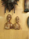 Lot De 6 Objets Africains Sculptés Masque Personnages - Afrikanische Kunst