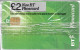 CARTE-PUCE-BT-2£-06/1998-PHONECARD-VERTE-NSB-TBE - BT Phonecard Plus