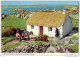 4Cp-391: Thatched Cottage,  Connemara, Co. Galway Ireland : Donkey - âne - Ezel - Galway
