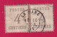 ALSACE LORRAINE N°3 PAIRE RECONSTITUE CAD FRANCAIS TYPE 17 LE MANS SARTHE 16 FEVRIER 1871 RARE TIMBRE BRIEFMARKEN FRANCE - Used Stamps