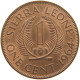 SIERRA LEONE CENT 1964  #c003 0387 - Sierra Leone