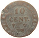 FRANCE 10 CENTIMES 1808 W Napoleon I. (1804-1814, 1815) #a058 0737 - 10 Centimes