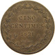 FRANCE 5 CENTIMES 1821 A LOUIS XVIII. (1814, 1815-1824) ESSAI #T079 0127 - Otros & Sin Clasificación