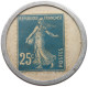 FRANCE 25 CENTIMES 1920 25 CENTIMES CREDIT LYONNAIS 1920 ENCASED POSTAGE STAMP #t087 0073 - Autres & Non Classés