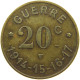 FRANCE 20 CENTIMES 1914-1917 GUERRE CAFE DU COMMERCE PAMIERS #c067 0281 - 20 Centimes