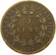 FRANCE COLONIES 5 CENTIMES 1828 A Charles X. (1824-1830) #t112 0125 - Colonies Générales (1817-1844)