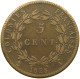 FRANCE COLONIES 5 CENTIMES 1828 A Charles X. (1824-1830) #t112 0141 - French Colonies (1817-1844)