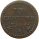 FRANCE CENTIME AN 6 A  #c006 0221 - 1 Centime