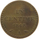 FRANCE CENTIME 1848 A  #c005 0153 - 1 Centime