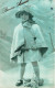 FÊTES ET VOEUX - Bonne Année - Une Petite Fille En Hiver Des Fleurs - Cape - Colorisé - Carte Postale Ancienne - Año Nuevo