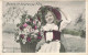 FÊTES ET VOEUX - Bonne Et Heureuse Fête - Petite Marchande De Fleurs - Colorisé - Carte Postale Ancienne - Neujahr