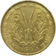 FRENCH WEST AFRICA 5 FRANCS 1956  #s071 0193 - Africa Occidentale Francese