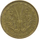 FRENCH WEST AFRICA 5 FRANCS 1956  #s024 0243 - Africa Occidentale Francese