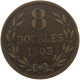 GUERNSEY 8 DOUBLES 1903 Edward VII., 1901 - 1910 #s075 0587 - Guernesey