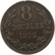GUERNSEY 8 DOUBLES 1902 Edward VII., 1901 - 1910 #s075 0597 - Guernesey