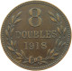 GUERNSEY 8 DOUBLES 1918  #c009 0043 - Guernesey
