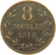 GUERNSEY 8 DOUBLES 1918 George V. (1910-1936) #a008 0215 - Guernesey