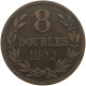 GUERNSEY 8 DOUBLES 1902 Edward VII., 1901 - 1910 #a091 0983 - Guernesey
