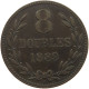 GUERNSEY 8 DOUBLES 1889 Victoria 1837-1901 #s029 0313 - Guernesey