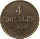 GUERNSEY 4 DOUBLES 1920 George V. (1910-1936) #a010 0297 - Guernesey