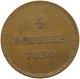 GUERNSEY 4 DOUBLES 1830  #c054 0259 - Guernsey