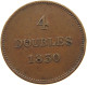GUERNSEY 4 DOUBLES 1830  #a008 0369 - Guernesey