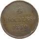 GUERNSEY 4 DOUBLES 1830  #a084 0123 - Guernsey