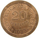 GUINEA 20 CENTAVOS 1933  #t124 0021 - Guinee