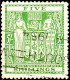 NEW ZEALAND 1950 5/- Green Postal Fiscal SGF195w FU - Steuermarken/Dienstmarken