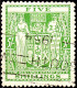 NEW ZEALAND 1950 5/- Green Postal Fiscal SGF195w FU - Postal Fiscal Stamps